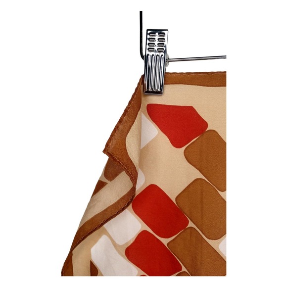 Giancarlo Paoli Scarf Terra Cotta Rust Cream - Picture 6 of 8